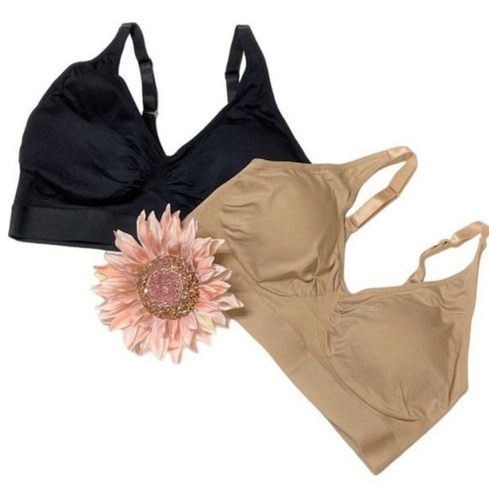 Rhonda Shear Wrap Back Leisure Bra 2 Pack X LARGE  (RE-01)
